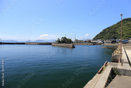 Scenery on a ferry to go to "Sanagishima" in Kagawa Prefecture, Japan