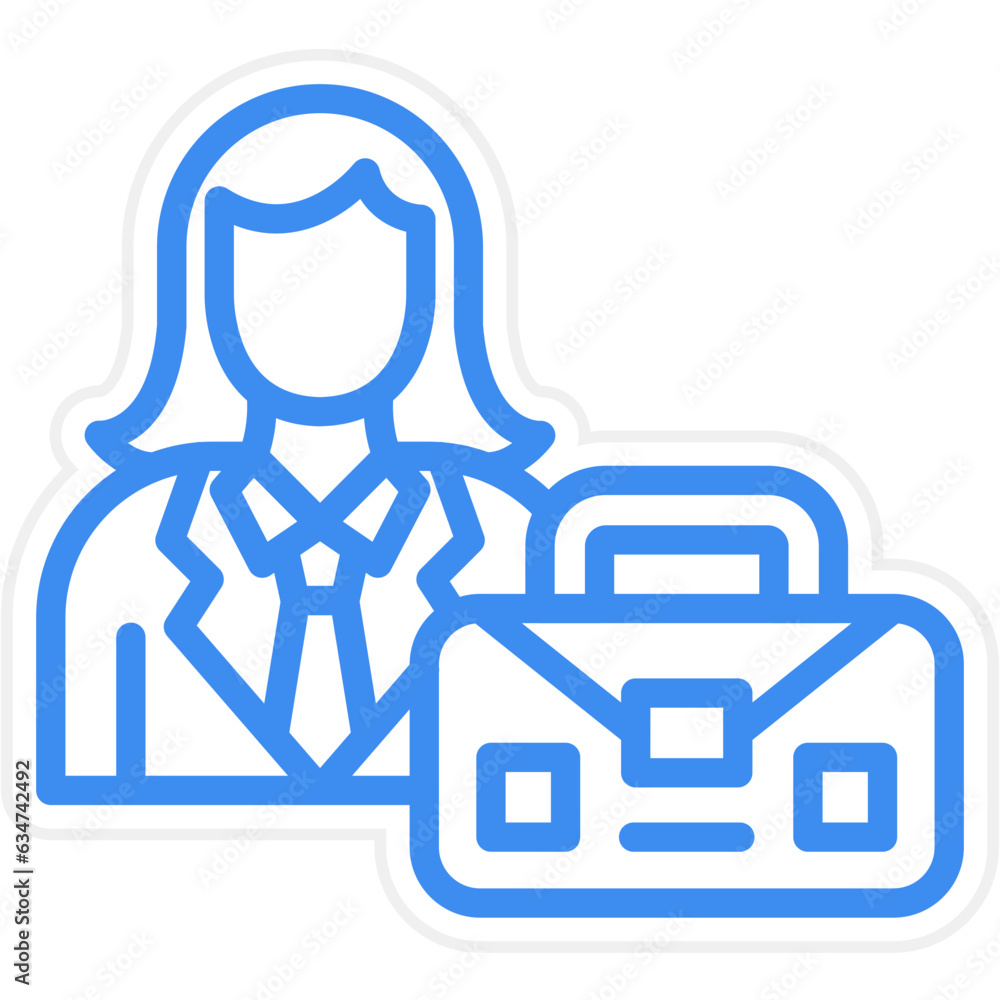 Vector Design Businesswoman Icon Style Vector Design Businesswoman Icon Style