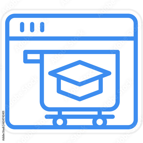 Vector Design Online Courses Icon Style