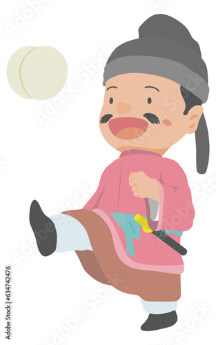 蹴鞠を楽しむ貴族