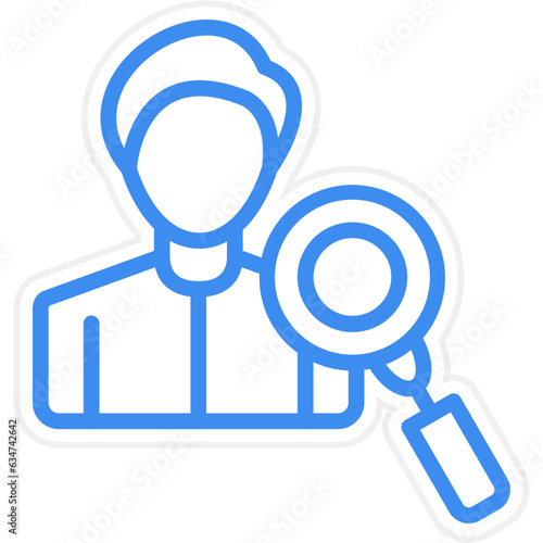 Vector Design Employee Search Icon Style