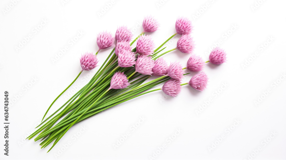Fototapeta premium Chives on light background AI Generative