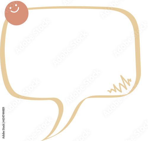 Yellow color speech bubble balloon icon sticker memo keyword planner text box banner, flat png transparent element design