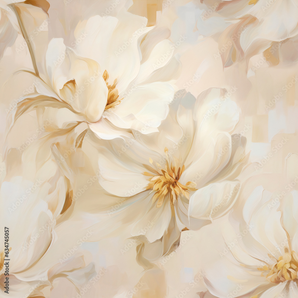 Seamless pattern background, Abstract painted floral background, minimalism, calm and peaceful