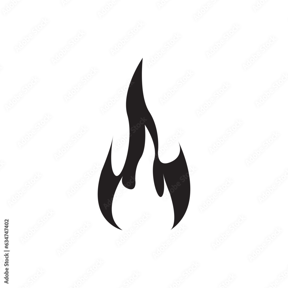 black fire logo icon template vector black fire logo icon template vector