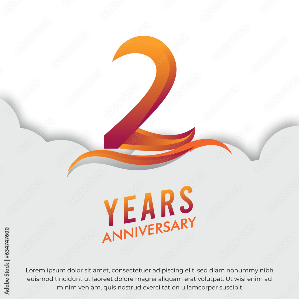 Anniversary greeting emblem template design Anniversary greeting emblem template design