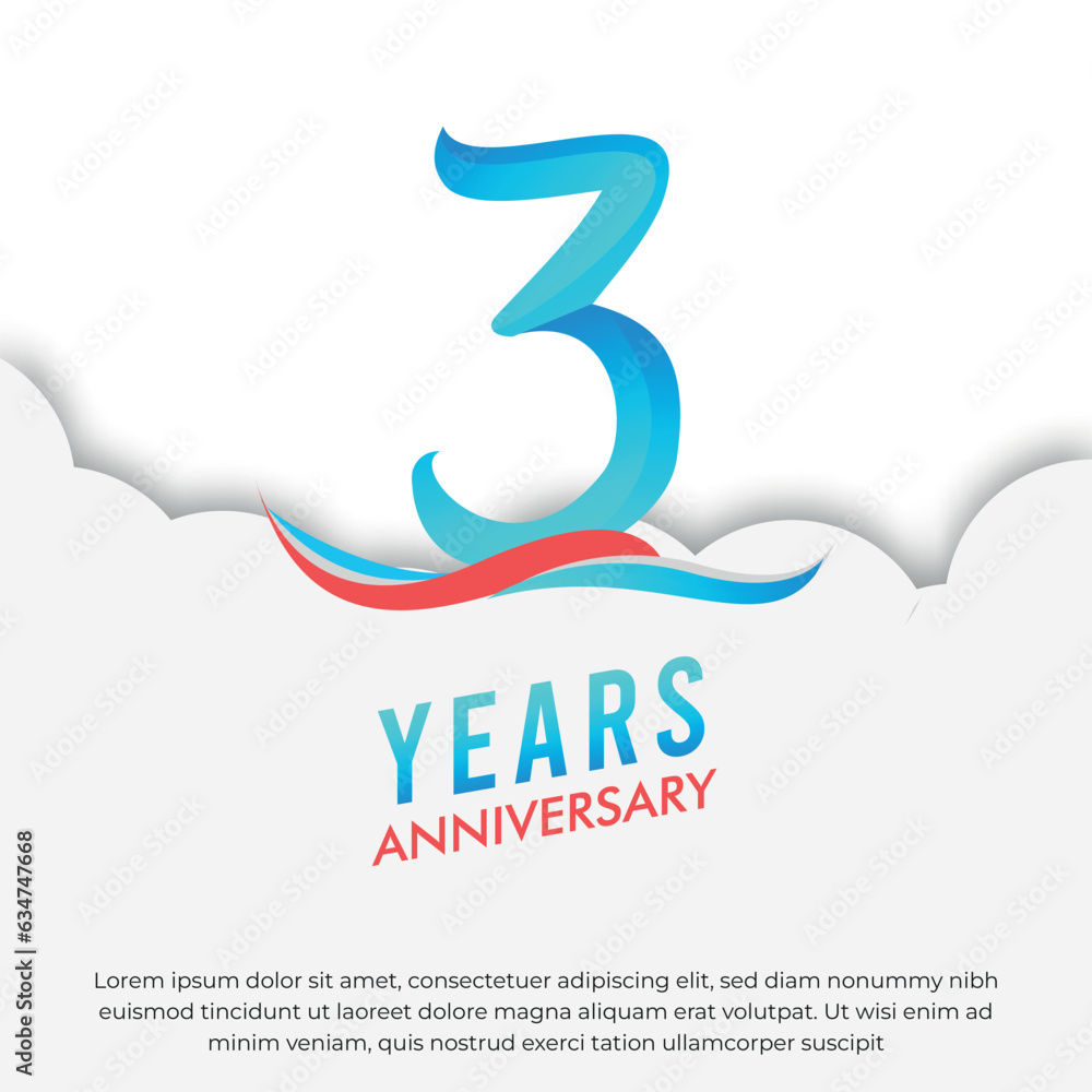 Anniversary greeting emblem template design Anniversary greeting emblem template design