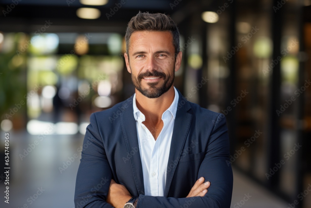 Happy young Latin businessman looking at a camera in the office, headshot portrait. Happy young Latin businessman looking at a camera in the office, headshot portrait.