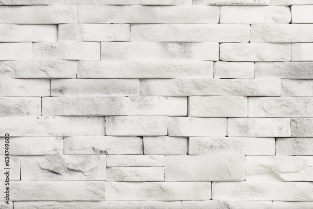 Fototapeta premium Panoramic background for text or image, vintage white brick wall texture.