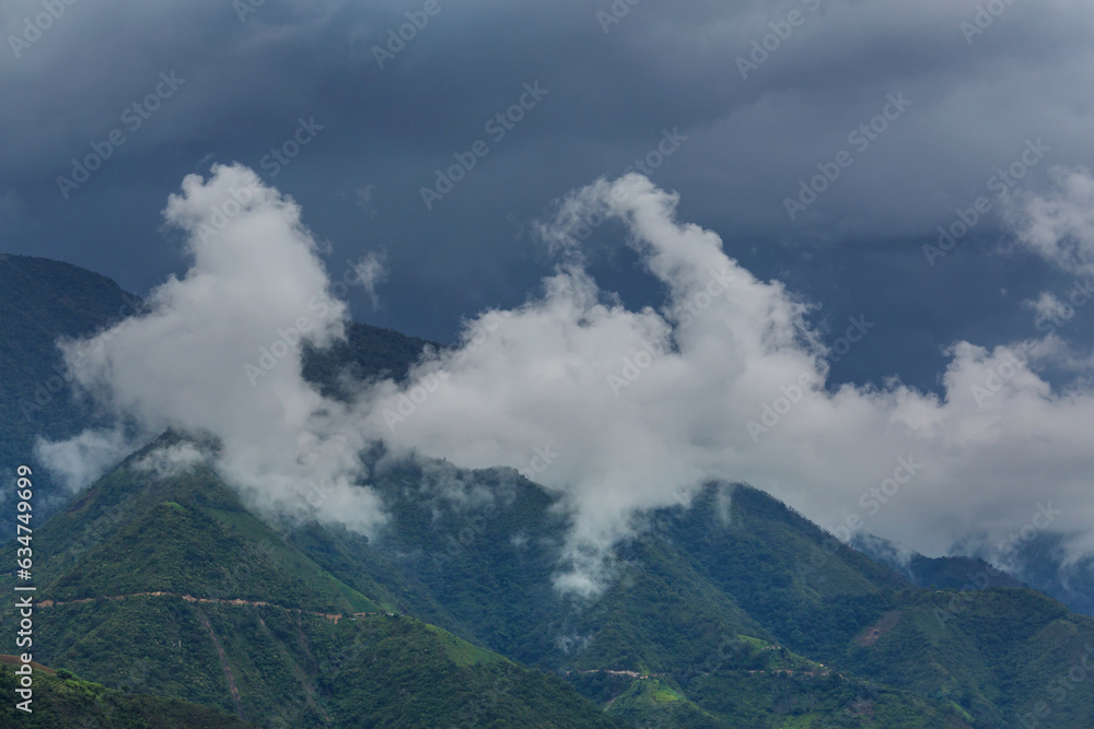 Foggy mountains in Colombia