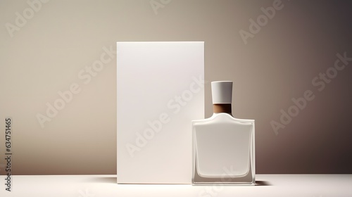 Unveiling Perfume Elegance: Glass Bottle Mockup Showcasing Label and Cap