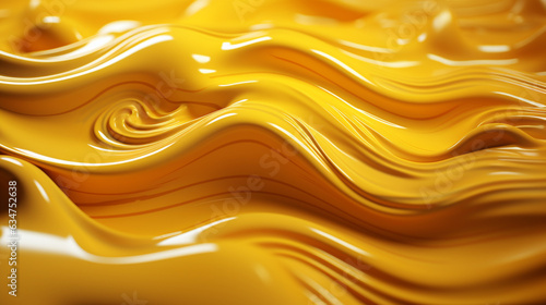 3d render, abstract Vector yellow abstract fluid background
