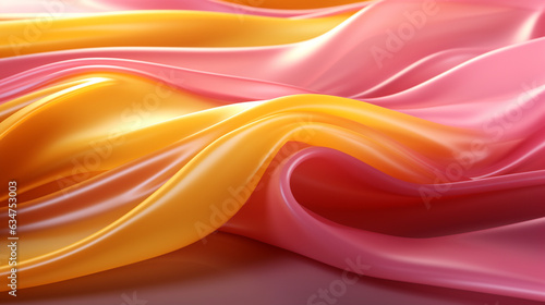 Abstract yellow and pink color background. Diffuse Glow lines. 3d Rendering