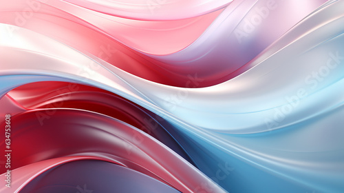 Abstract blue and pink color vivid fractal background. Dynamic shapes composition. 3d Rendering