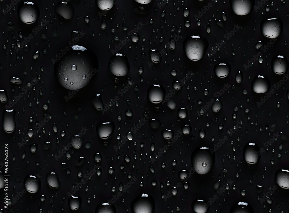 Drops of water on a black background. SEAMLESS PATTERN. SEAMLESS WALLPAPER. Drops of water on a black background. SEAMLESS PATTERN. SEAMLESS WALLPAPER.