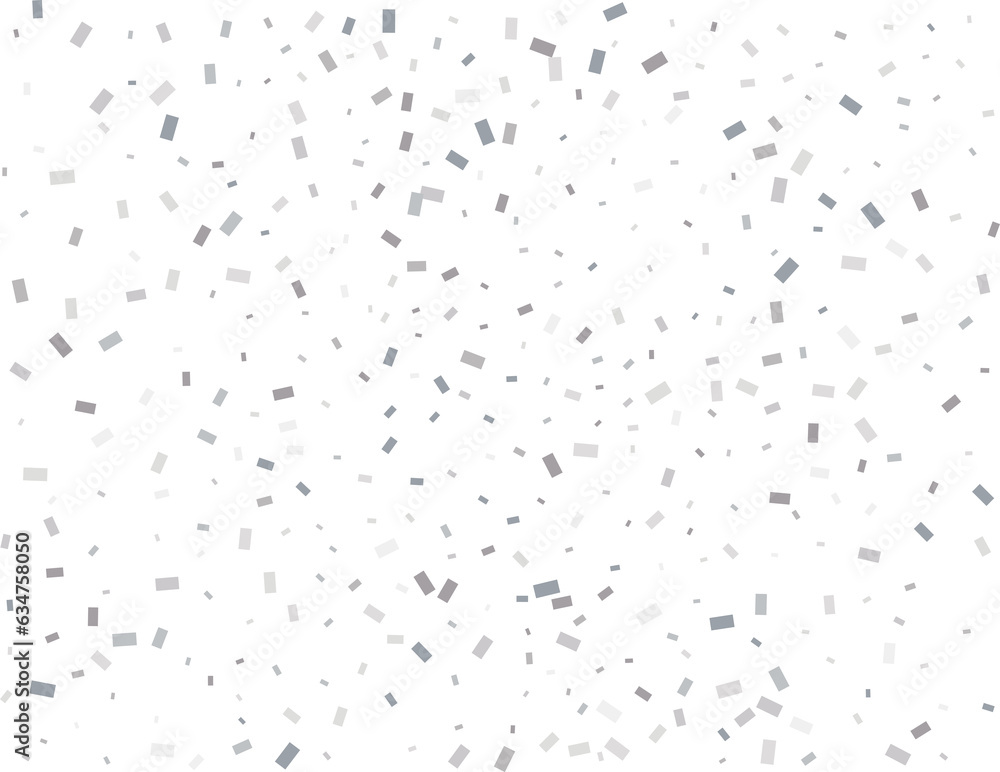 Sparkle Rectangular Silver Confetti
