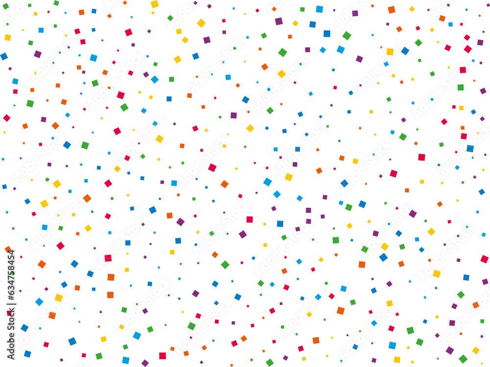 Disco Element. Flying Foil. Rainbow Square Confetti Disco Element. Flying Foil. Rainbow Square Confetti