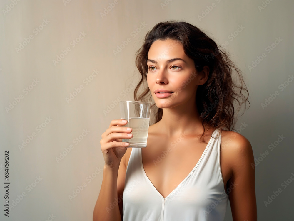 Beautiful young woman with glass of fresh water. Healthy lifestyle concept. Beautiful young woman with glass of fresh water. Healthy lifestyle concept.