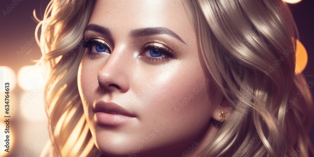 Woman makeup for party, holiday dinner, generative ai Woman makeup for party, holiday dinner, generative ai