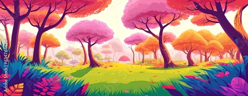Forest game background, generative ai © inspiretta