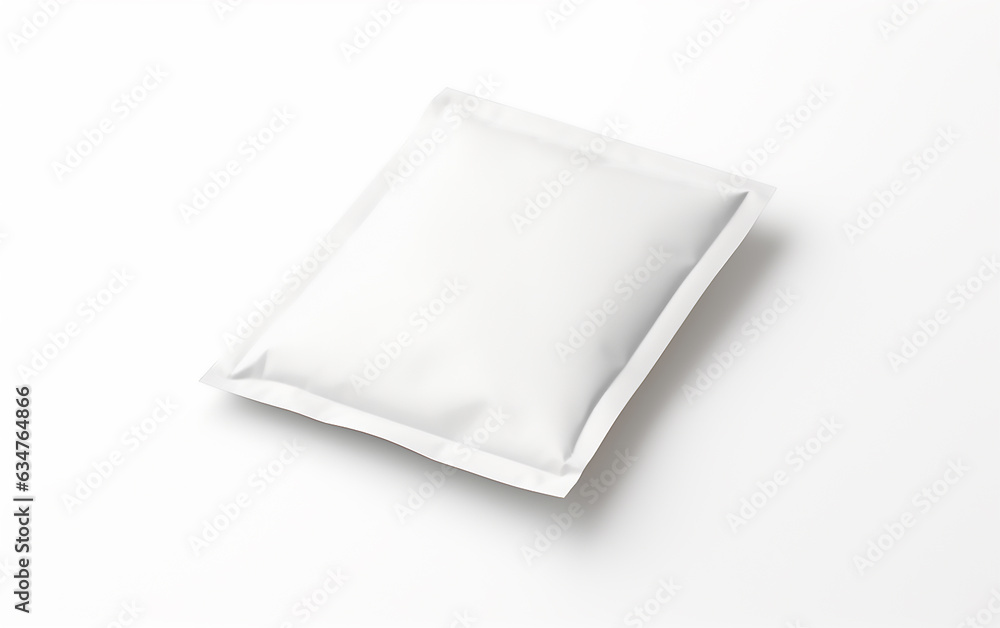 White plastic packaging on white background. Mock up. White plastic packaging on white background. Mock up.