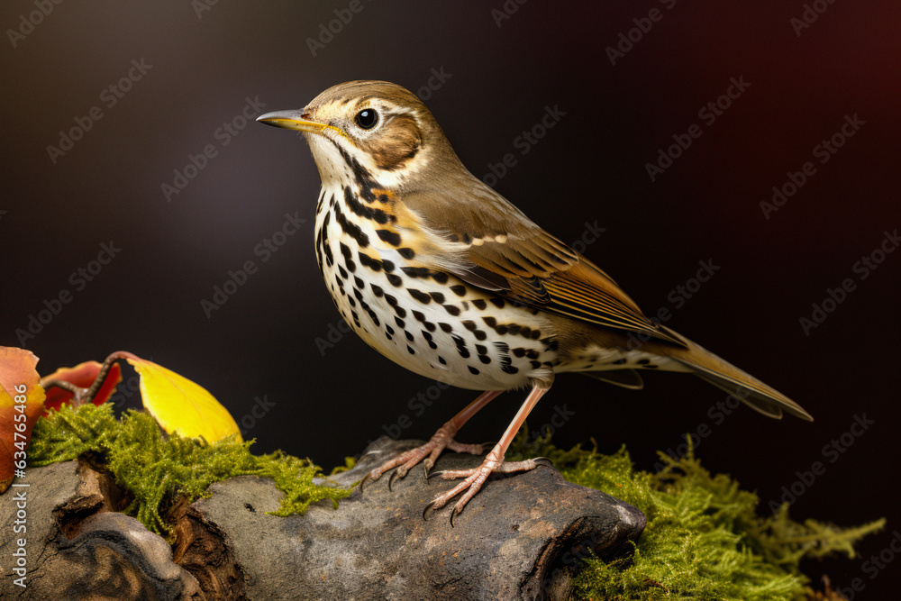 Close up of a European Song Thrush Turdus philomelos Close up of a European Song Thrush Turdus philomelos