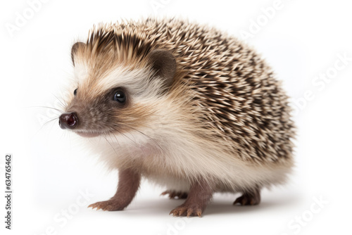 Illustration of common European hedgehog a small spiny mammal cut out and isolated on a white background © robert