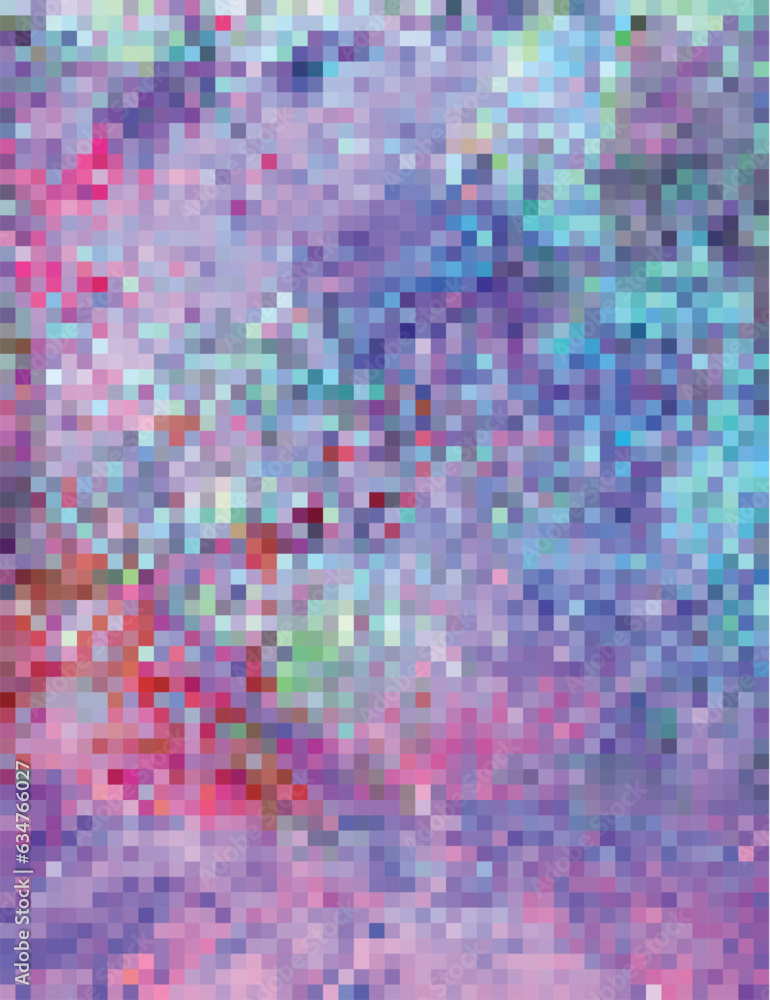 Pixel Art design - colorful mosaic background. Vector clipart