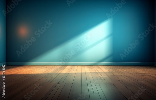 empty room with shadow and wood floor © alexxndr