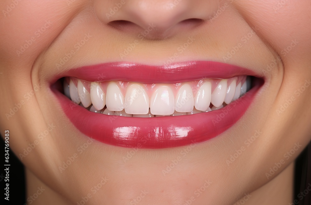 smile with white teeth and red lips smile with white teeth and red lips