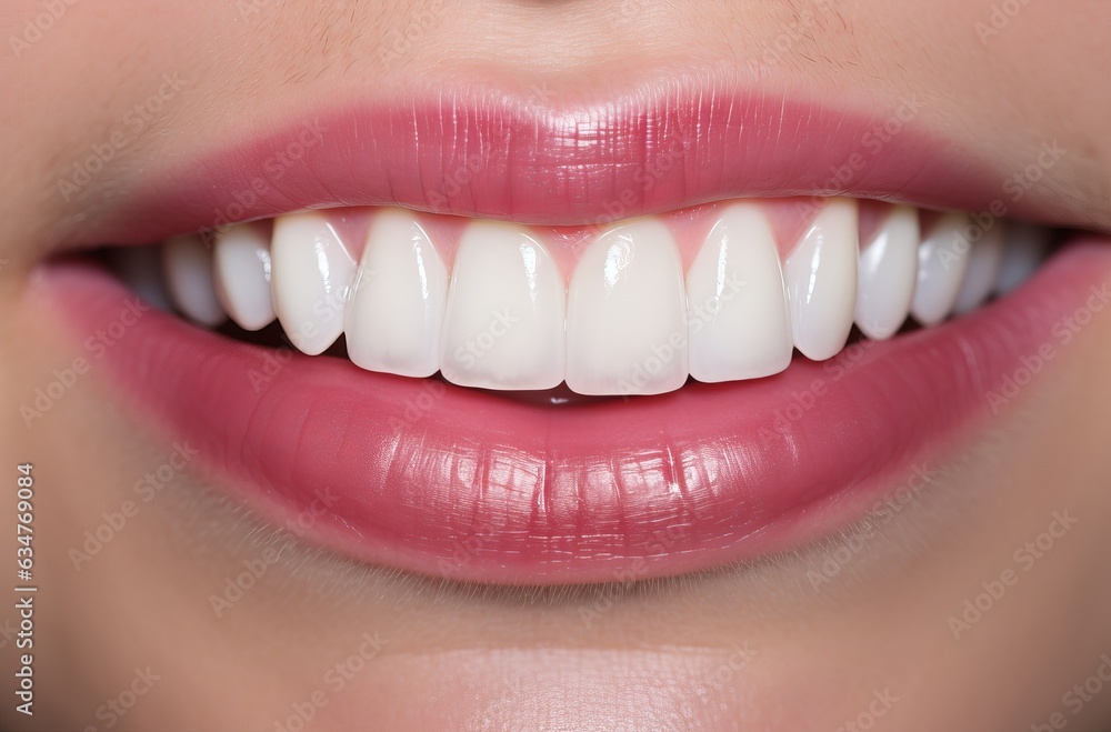 smile with white teeth and red lips smile with white teeth and red lips