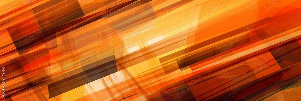 Background of orange geometric figures. Rectangular composition with geometric figures. Abstract background for banner. Background of orange geometric figures. Rectangular composition with geometric figures. Abstract background for banner.