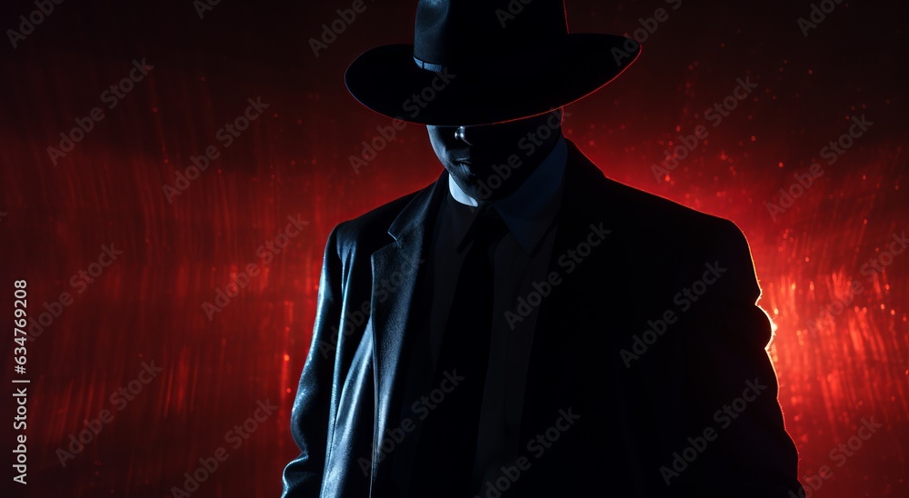 man wearing hat standing in the dark