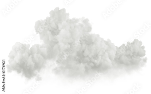 Smoky white clouds cutout transparent backgrounds 3d rendering png