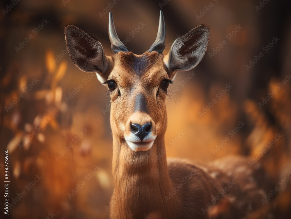 Antelope portrait created with Generative AI technology Antelope portrait created with Generative AI technology