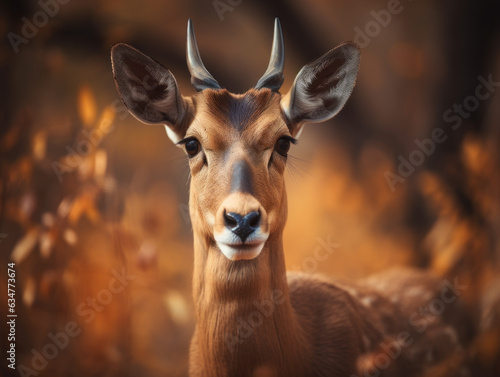 Antelope portrait created with Generative AI technology © Denis Darcraft
