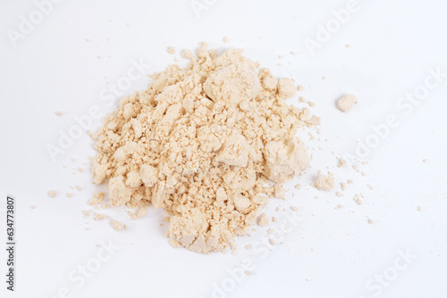 Potassium sulfate, also called sulphate of potash, arcanite, or archaically potash of sulfur. On white background