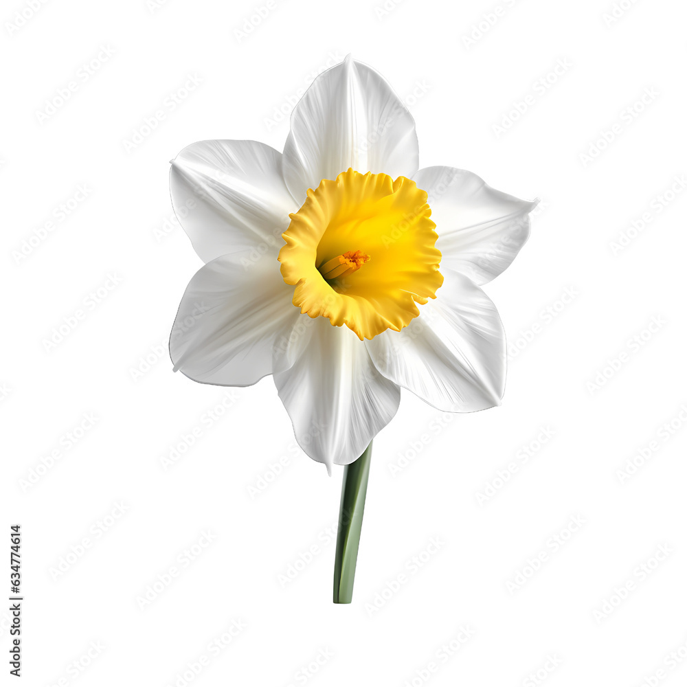 daffodil isolated on white or transparent background, PNG daffodil isolated on white or transparent background, PNG