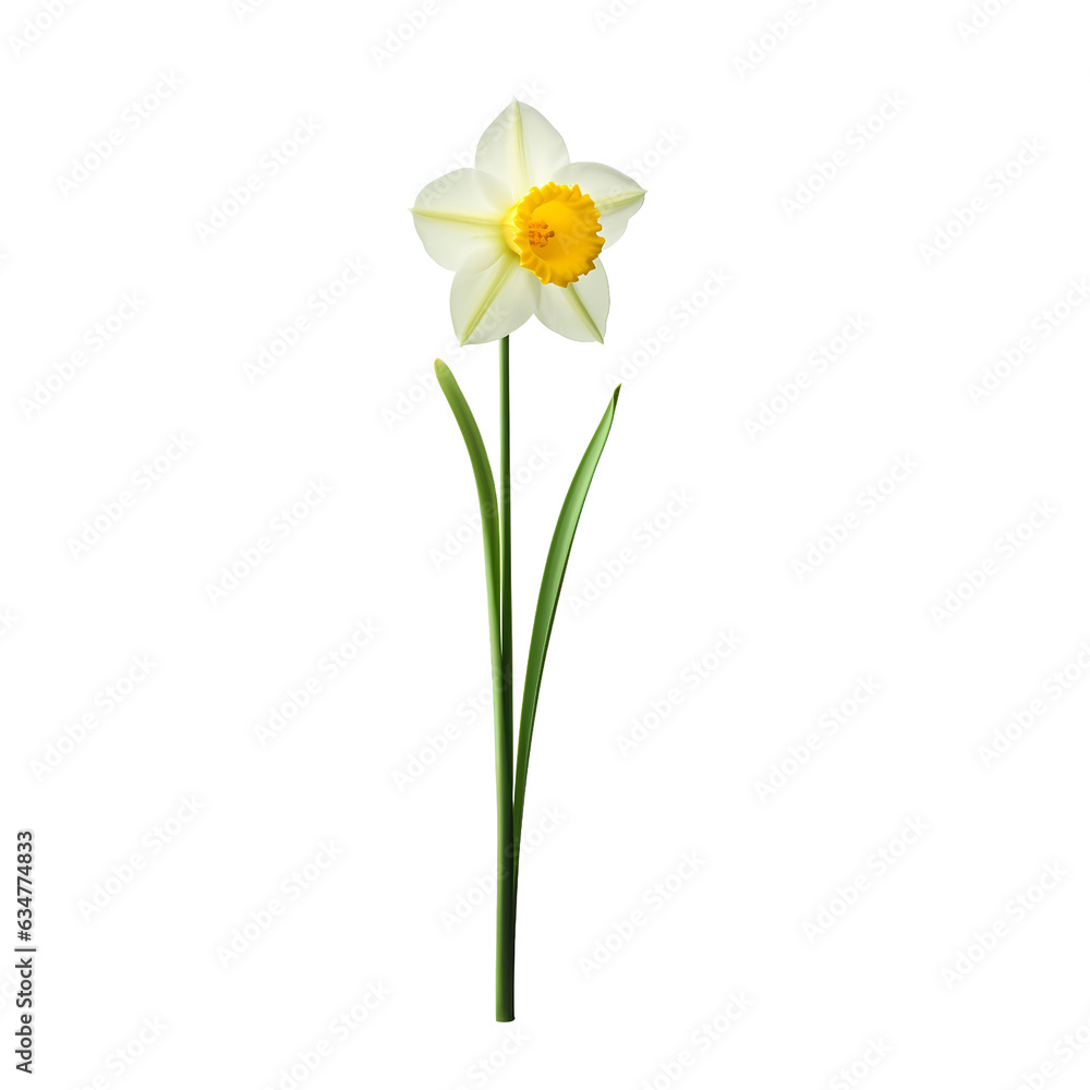 daffodil isolated on white or transparent background, PNG daffodil isolated on white or transparent background, PNG