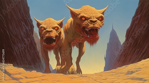 beast with two heads by Ralph McQuarrie.Generative AI photo