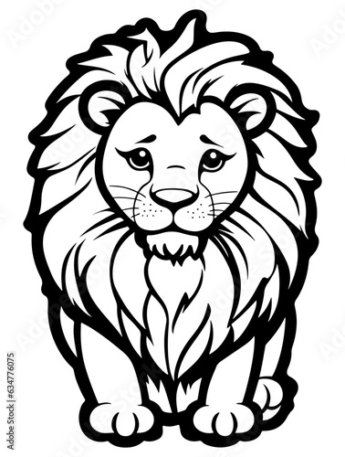 Sweet lion mascot, vector design 