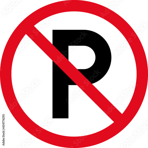 Set of parking signs and vector icons. Permitted and prohibited sign.