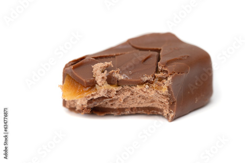 color chocolate bar on white background