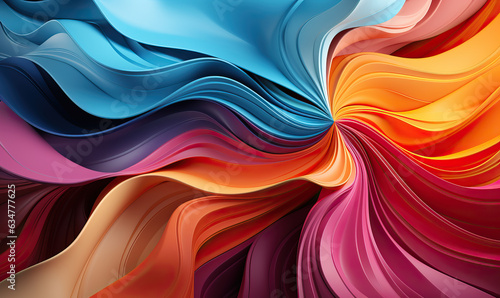 Colorful wavy background, luxurious fabric texture, abstract background design.