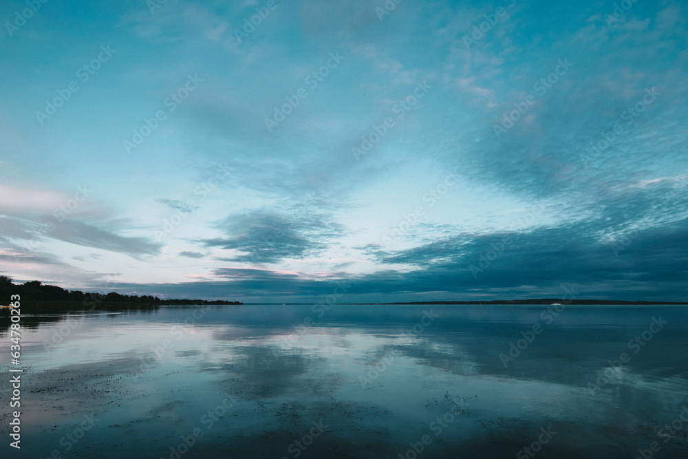 zachód słońca balaton turkus jezioro
