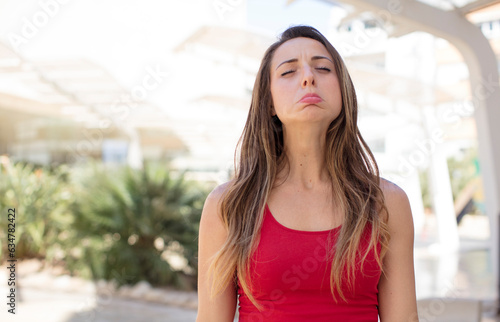 pretty woman feeling sad and whiney with an unhappy look, crying with a negative and frustrated attitude Free Download pretty woman feeling sad and whiney with an unhappy look, crying with a negative and frustrated attitude - GFXLoad