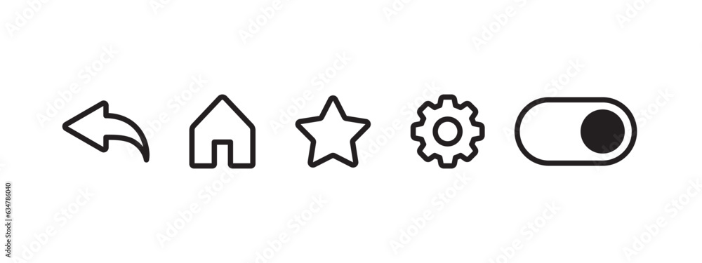 Web icons. Functional icons for interfaces in linear style. Vector scalable graphics Web icons. Functional icons for interfaces in linear style. Vector scalable graphics