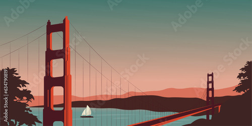 San Francisco background card website lending page. photo