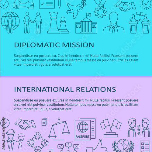 Diplomatic mission and international relations banner