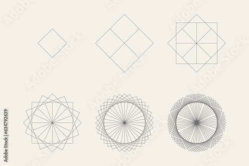 line art Minimalistic silhouette grid icon. classic geometric elements, black silhouette symbols vector white background.